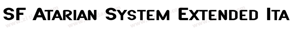 SF Atarian System Extended Italic字体转换